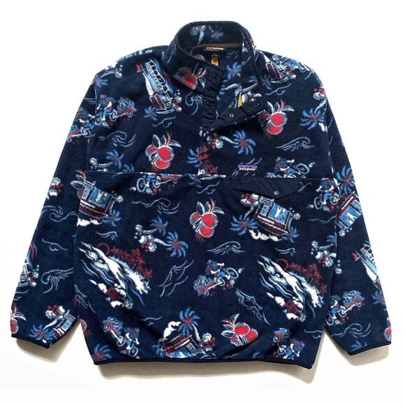 Patagonia Other - Patagonia Aloha Rickshaw Synchilla Snap T Fleece C-Street Hawaiian 2017 Mens L